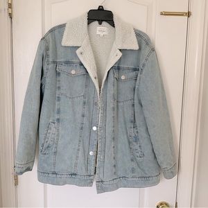 Bohme Sherpa lined denim jacket size medium